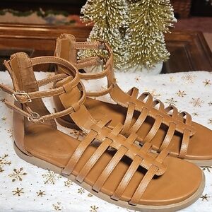 Wild Pair Tan Strappy Sandals